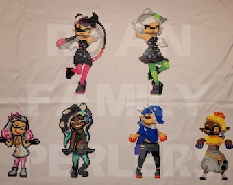Splatoon Large Character Perlers - FREE U.S. SHIPPING!