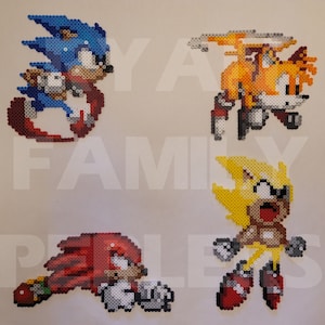 Vector the Crocodile Perler Sonic Perler Knuckles Chaotix 