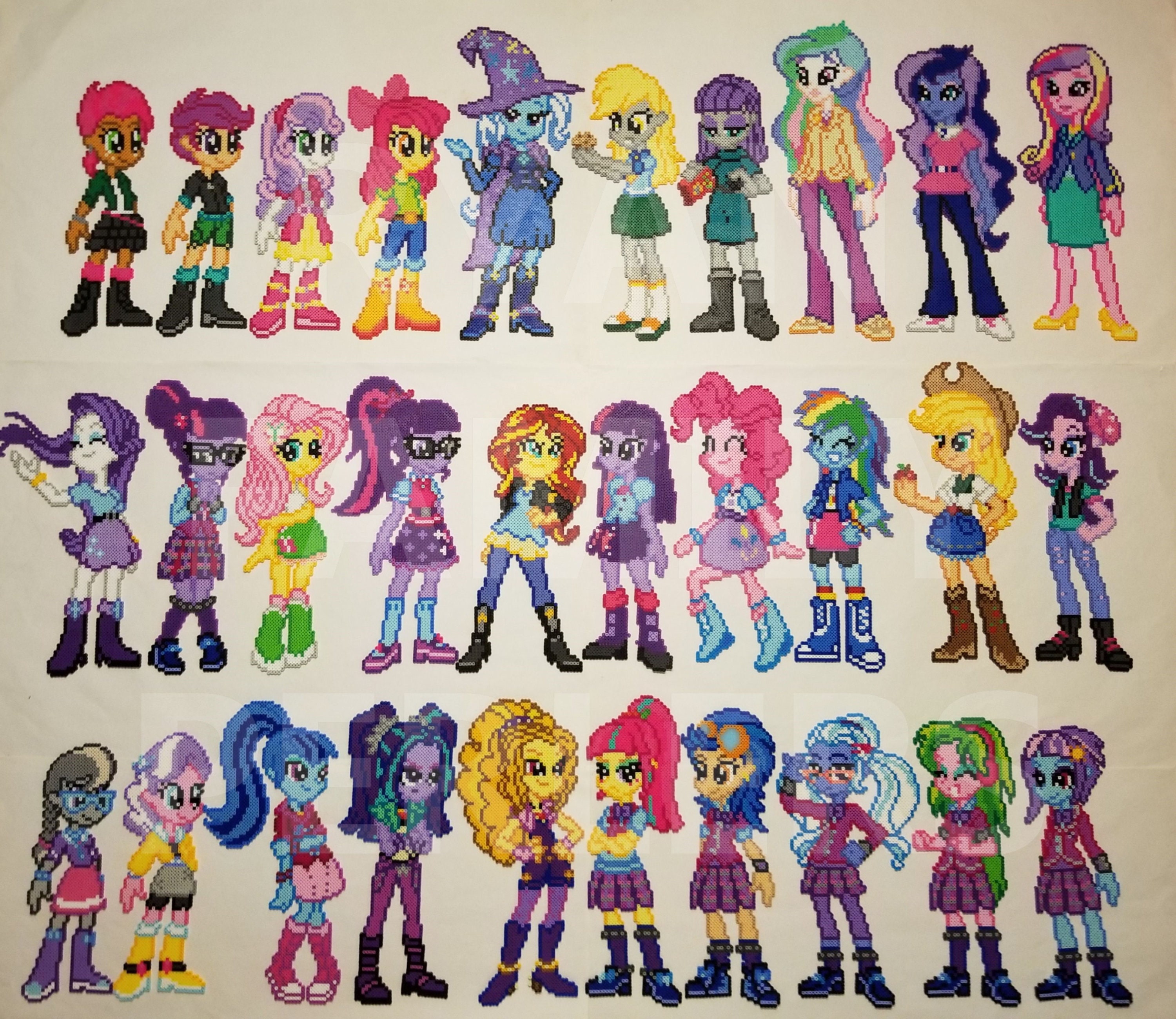 Equestria Girls Perlers - FREE U.S. SHIPPING! - Etsy 日本