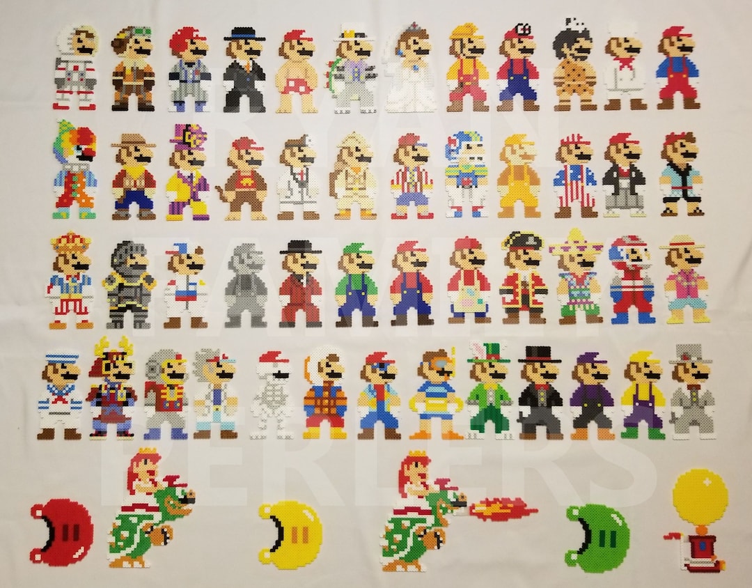 ランキング第1位 Odyssey Mario Super 8-bit Costumes Mario All - Perlers 服＆ファッション小物