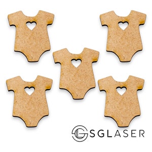 Houten babybodyvorm 5pack | Ambachtelijke vorm | ambachtelijke benodigdheden | kaarten maken | houten vormen Craf A1816