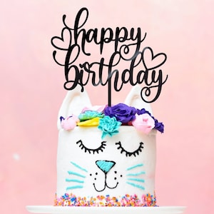 Happy Birthday Cake topper , Birthday Cake Topper,cake topper birthday,custom cake topper -CT1984