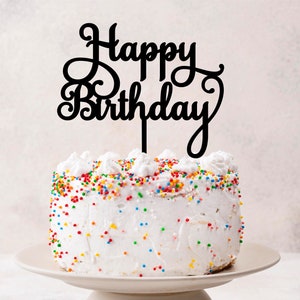 Gepersonaliseerde Happy Birthday Cake Topper, Happy birthday Party, Happy birthday, Cake Topper, Happy Birthday Topper, Birthday Party