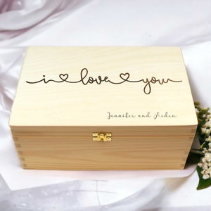 Personalized Memory Box | Gifts For Girlfriend, Boyfriend | Engagement Gifts For Couples  | Memory Box |  Gift Box | Keepsake box WB004