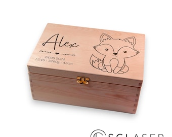 Caja de recuerdos de madera personalizada grabada / nacimiento de regalo de bebé / caja de madera personalizada, niños y bebés / caja de memoria / caja de regalo WB029