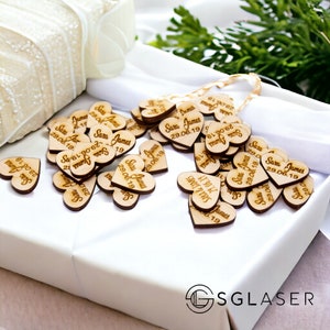 Personalised Wooden Table Confetti - Bespoke Table Decorations Any Name Birthday Party Rustic Wedding Table Scatter, Wedding Favours -B015