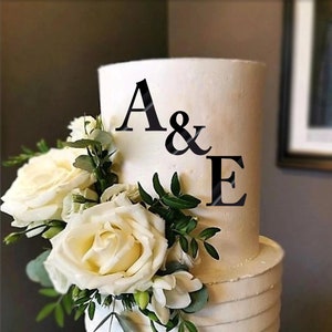 Elegant Acrylic Charm Wedding Monogram Initials | Cake Charm | Wedding  - CT1947