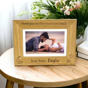 Engraved Photo Frame | Gift for Friend | Personalised frame |  Photo Frame | Personalised Wooden Engraved Picture Frame,  -FR041