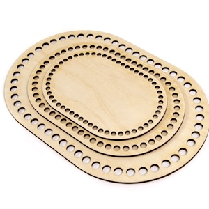 Base de cesta Base de ganchillo Base de madera para cesta de ganchillo, Base de madera de cesta Macrame -A3231