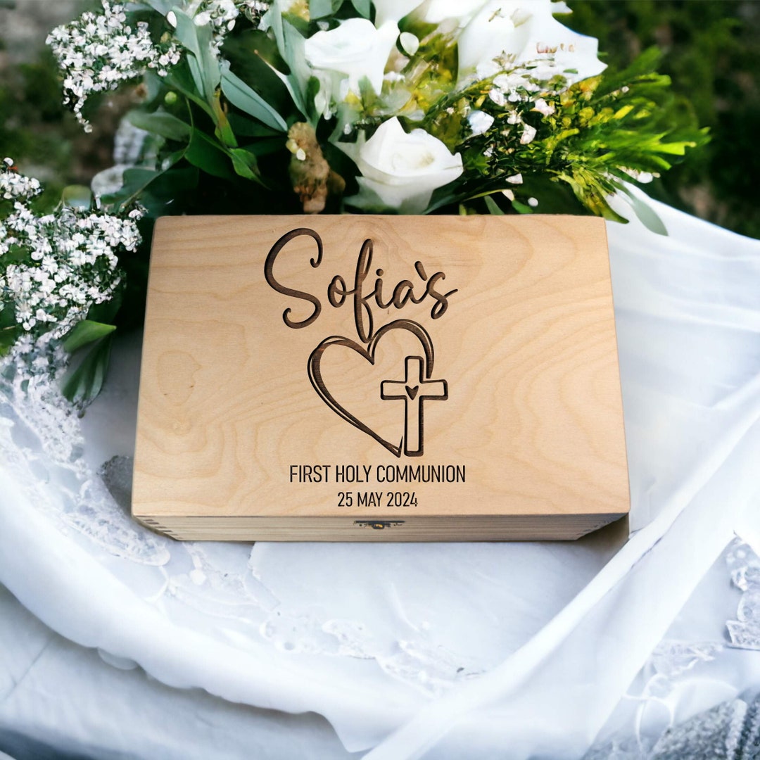 First Holy Communion Gift Box, Memory Box, 1st Communion Keepsake Box ...