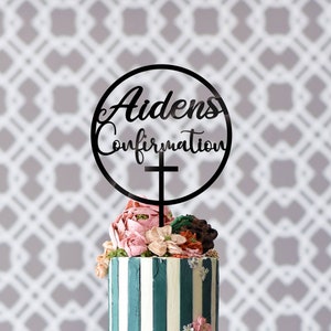 Confirmation cake topper, custom personalised design, name cakew topper topper, Personalised topper, custom wording,Christening Cake Topper