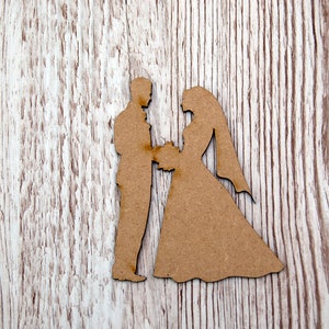 Suministros para manualidades de silueta de novio y novia, boda DIY, decoraciones de boda, fabricación de tarjetas A2610