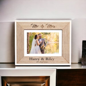 Gepersonaliseerde frames voor bruiloft, gepersonaliseerde fotolijst, aangepaste fotolijst, huwelijksgeschenken -FR006