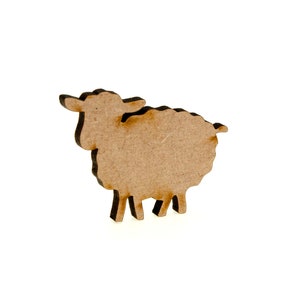 A3112 sheep craft shape, 5pack,  craft shapes, wooden sheep, MDF sheep shape, craft animal shapes, craft supplies, wooden shapes Craft