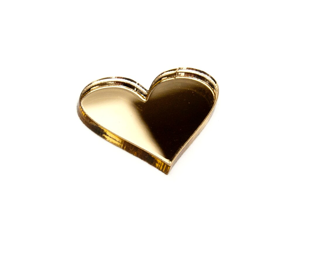 Acrylic Hearts Gold Mirror Craft Shapes craft Shape Star Etsy