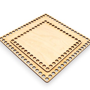 Basket base Crochet base Wooden base for crochet basket, Macrame Basket Wooden Base -A3233
