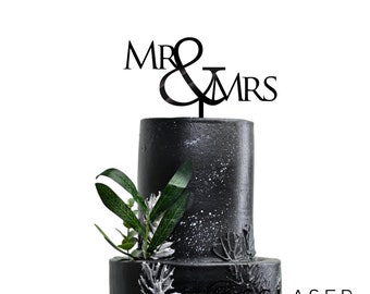 Mr & Mrs Cake Topper, Bride And Groom Cake Topper, Mr e Mrs cake topper, topper per torta rustico, topper per torta personalizzato CT2021