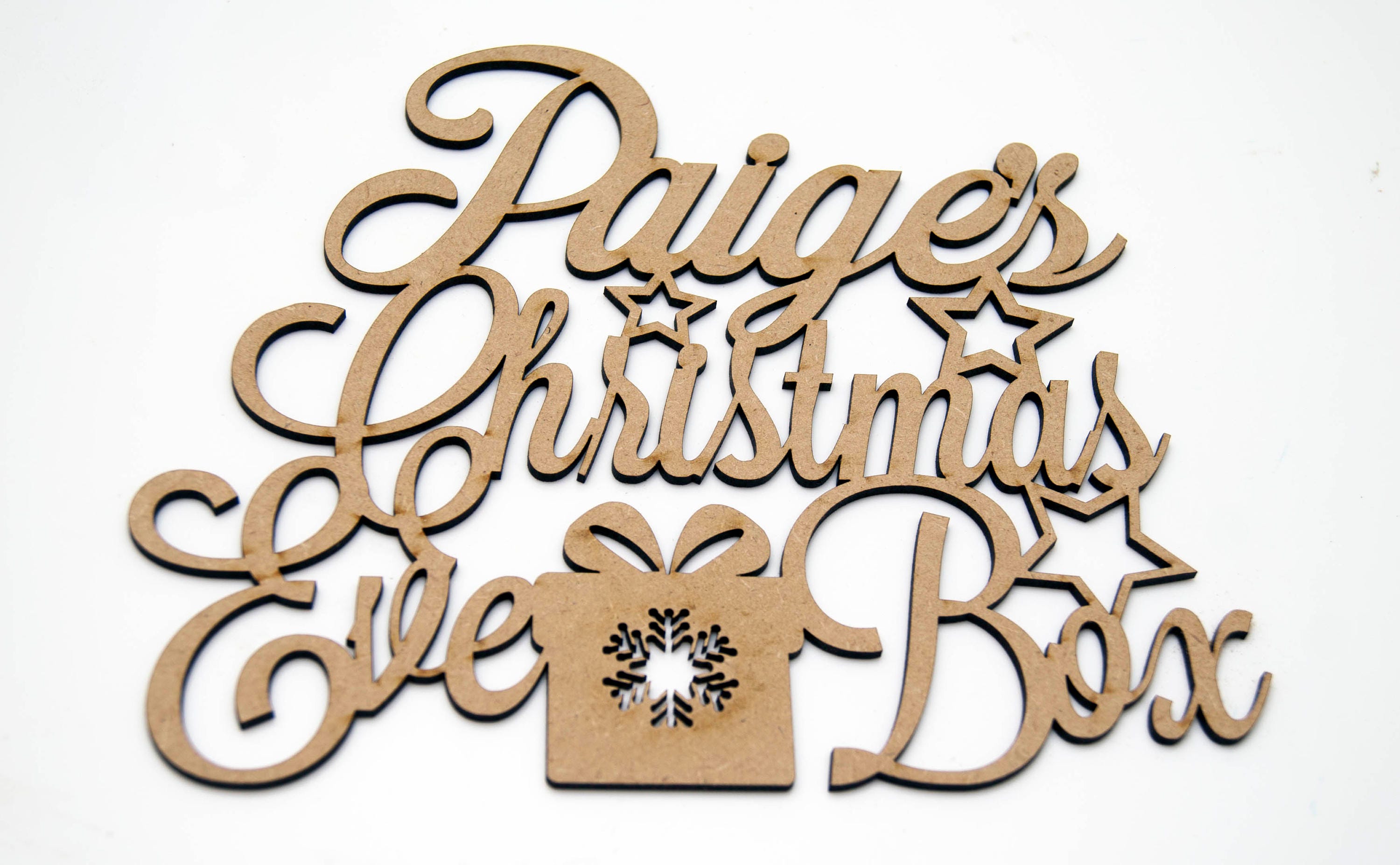 Wooden Christmas Eve box Sign/topper | Etsy