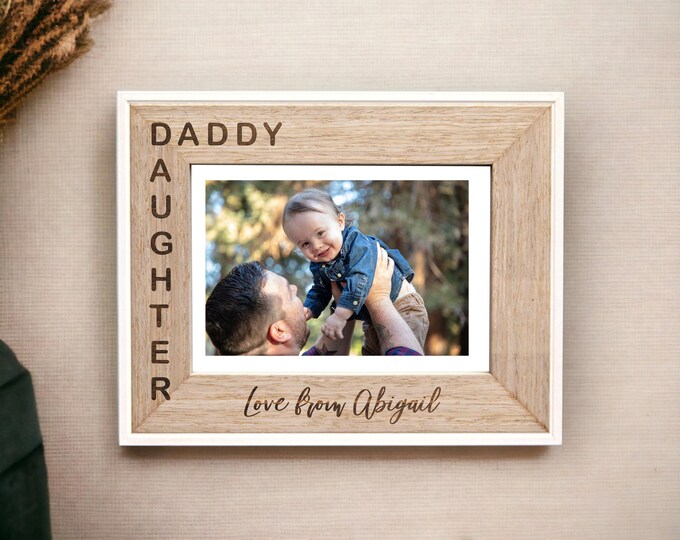 Personalised Frames Daddy Daughter , Personalized Photo Frame, Custom Photo Frame, Wedding Gifts FR035