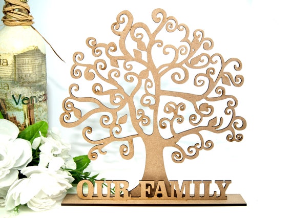T102 Our Family Tree Set for Ikea Frames Mdf,wooden Shapes for Crafts,  Wooden Craft Shapes, MDF Craft Shapes, MDF Shapes 