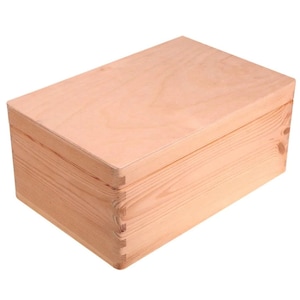 Scatola di legno semplice 30,5 x 20 x 13 cm / Scatola dei ricordi / Scacchi in legno / Scatola di carte per matrimonio - Memoria / Scatola dei ricordi / Grande scatola di legno