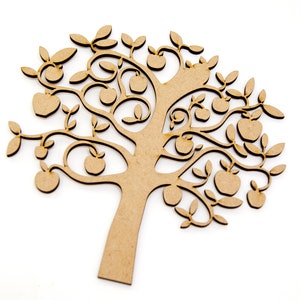 T404 Wooden Apple Family Tree ,home decor, MDF, birchwood,frame tree