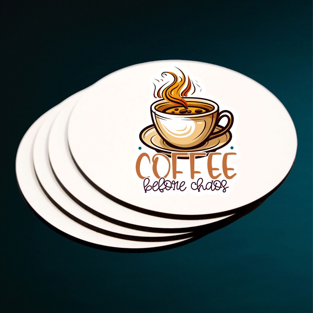 Circle Coaster for Sublimation - White Coaster 4 Pack Sublimation ...