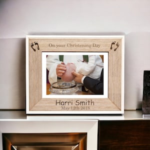 Personalised Frames for christening, Personalized Photo Frame, Custom Photo Frame, Christening gift -FR002