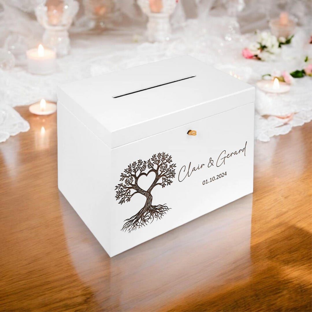 Card Box for Weddings | White Envelope Box With Key | Envelope Box ...