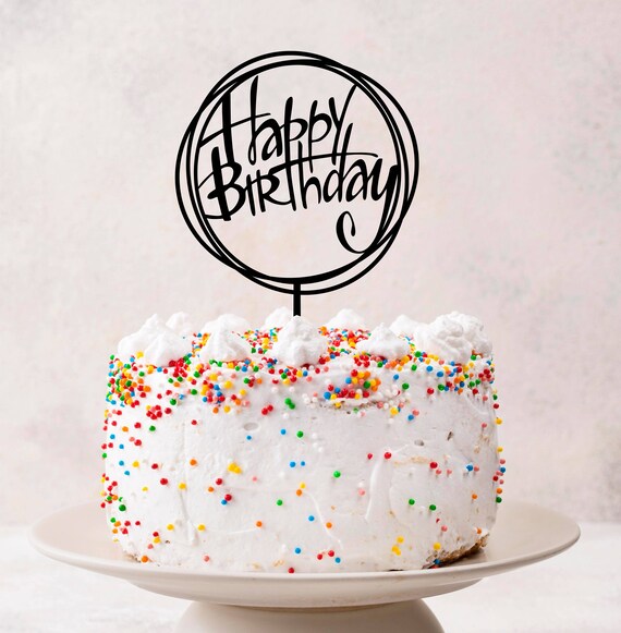 CT1505 Topper personnalisé de gâteau danniversaire, Joyeux anniversaire, Joyeux  anniversaire, Cake Topper, Joyeux anniversaire Topper, Fête danniversaire -   France