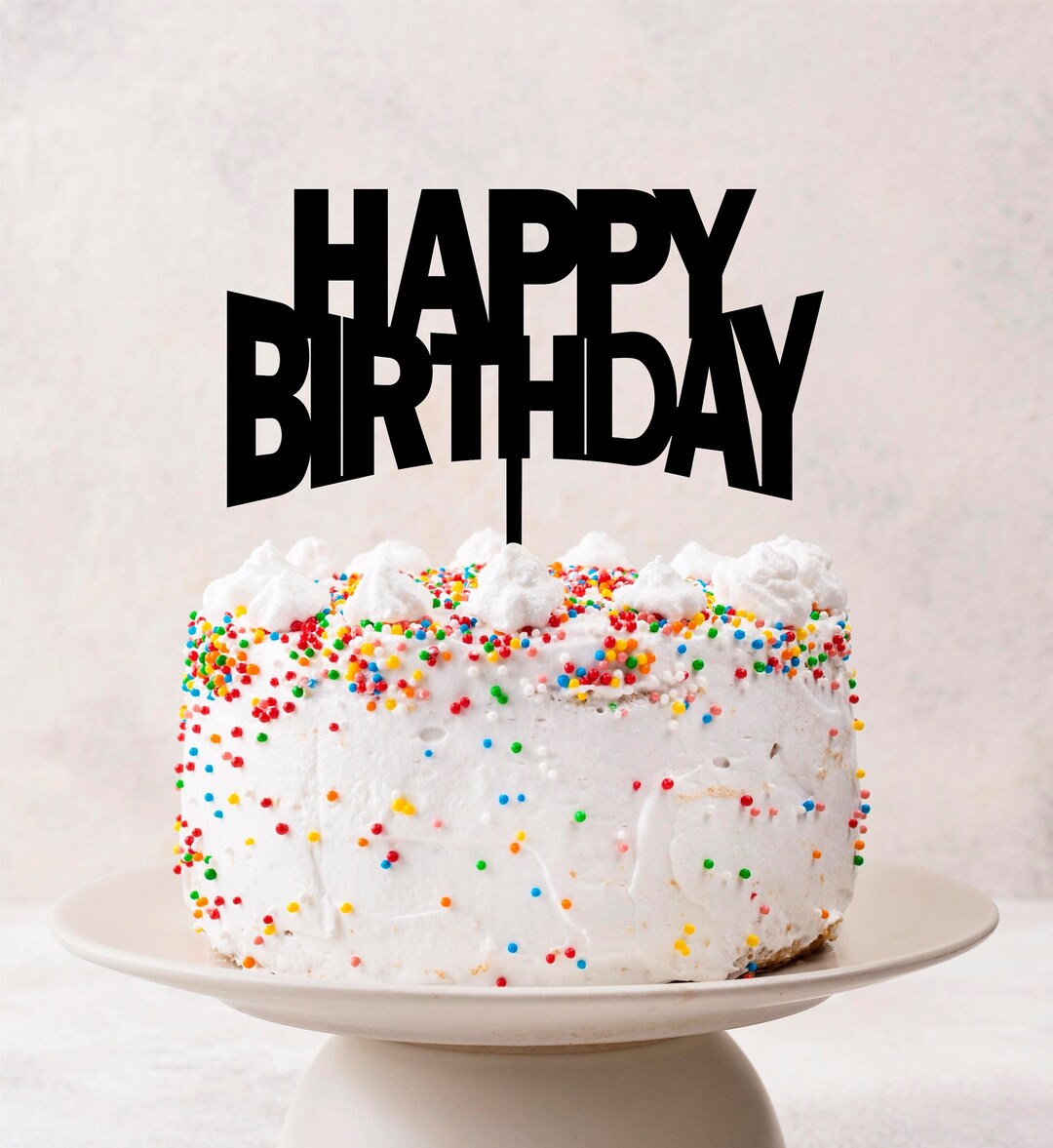 Personalized Happy Birthday Cake Topper, Happy Birthday Party, Happy