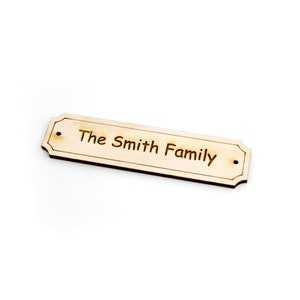 L818 Personalised wooden plaque, Name plaque,Custom tag, Name tag,DIY Craft, DIY Supplies,decoupage, Family name craft plaque engraved wood