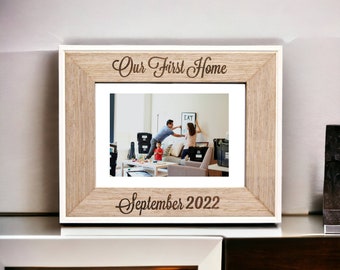 New Home Photo Frame, Engraved Picture Frame, personalised Frame Personalized Photo Frame, Custom Photo Frame | FR001