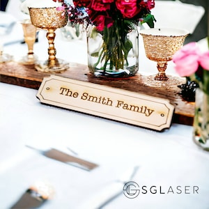 Personalisierte Holztafel | Namensplakette | Benutzerdefinierter Anhänger | Namensschild | Serviettentechnik, Serviettentechnik, Serviettentechnik | graviertes Holz -L815