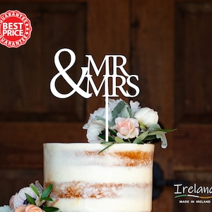 Mr & Mrs Cake topper | Mr and MRs | wedding cake topper | Gold Cake topper -CT1201