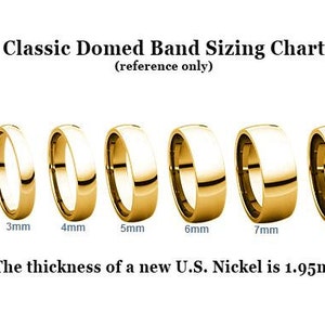 Solid 10K Yellow Gold Polished Domed Engagement or Wedding Band 2mm Wide, Custom Ladies Ring Sizes, Regular Fit, Bridal Jewelry image 6