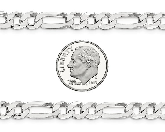 チェーン シルバー ネックレス シルバー フィガロ 幅5.5mm スターリングシルバー フィガロチェーン 幅5.5mm、18インチ、20