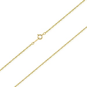 10K Rope Chain, 10K Yellow Gold or 10K White Gold Rope Chain .75mm wide, 18 inch Lightweight Necklace, Spring Ring Clasp