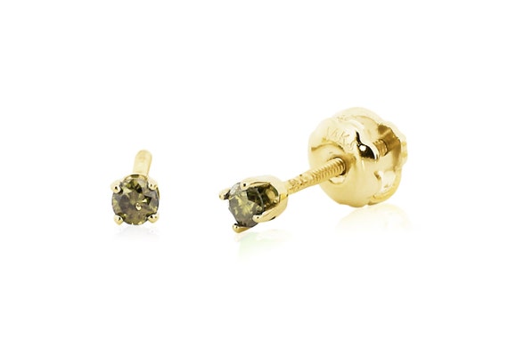 Baby Diamond Earrings Made of White Gold | KLENOTA