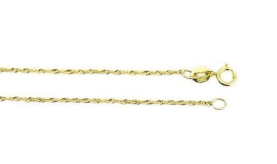1 mm 14K Solide Or Jaune Singapour Chaîne Collier 16/"