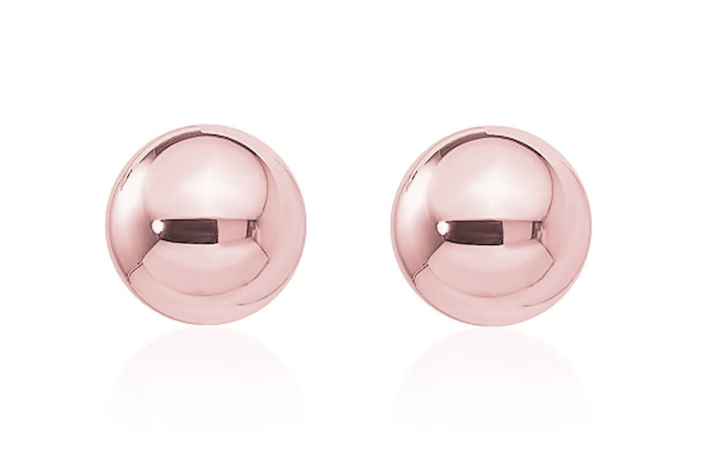 10K Rose Gold Ball Stud Earrings 3mm 4mm 5mm 6mm 7mm or Etsy