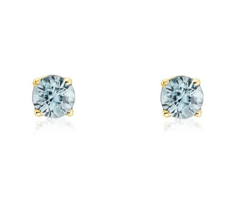 June Birthstone 3mm Round 14K Gemstone Studs Screw Back Earrings Girl/'s Gift Idea 14K Yellow Gold Imitation Alexandrite Earrings