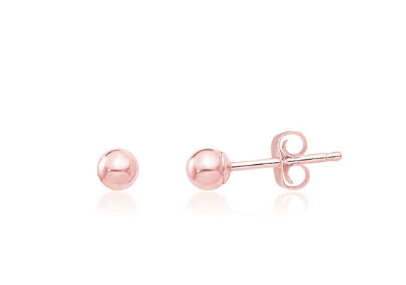 3mm rose gold ball studs 3mm rose gold ball studs
