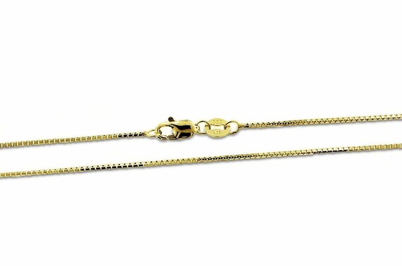 FB Jewels Solid 14k Yellow Gold Classic Box Chain 0.6mm FB Jewels Solid 14k Yellow Gold Classic Box Chain 0.6mm