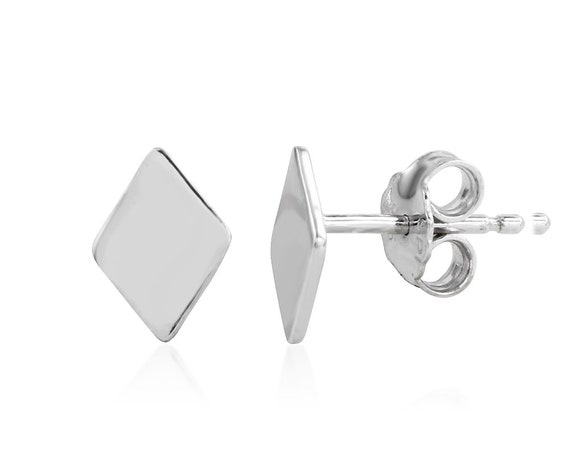 Diamond earring stamped 925 best sale