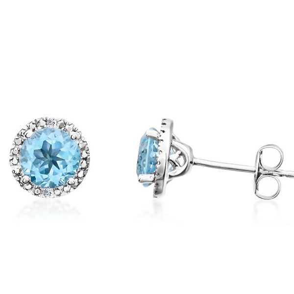 Blue Topaz Earrings - Etsy