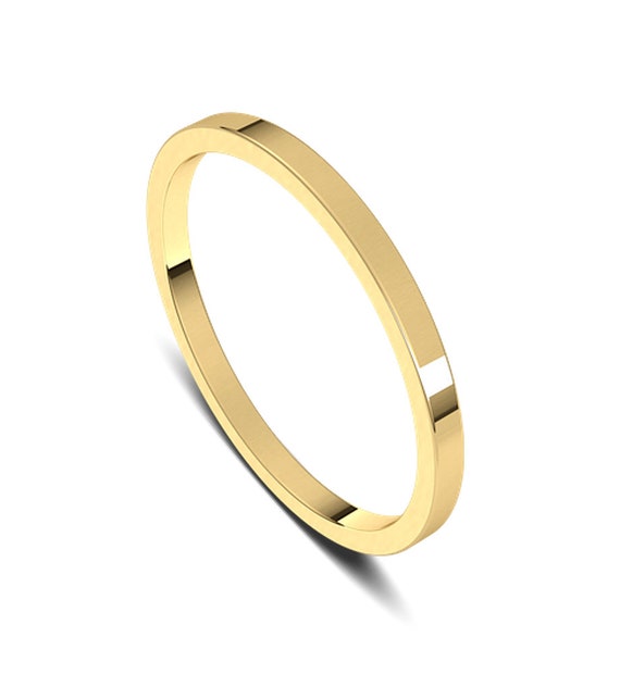 14k Rose Gold 2mm Wide Solid Wedding Band 14k Rose Gold 2mm Wide Solid Wedding Band