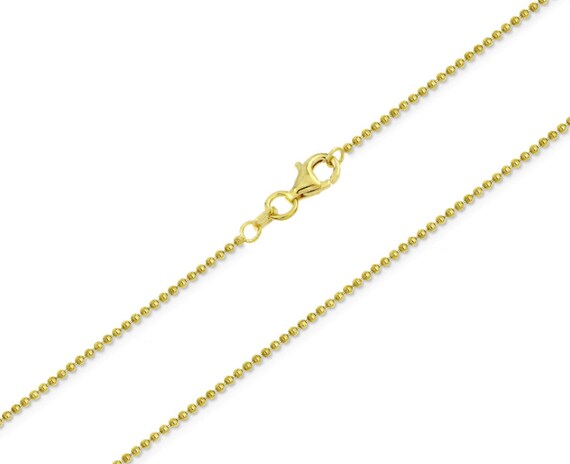 Gold Chain 14K Yellow Gold Beaded Ball 
