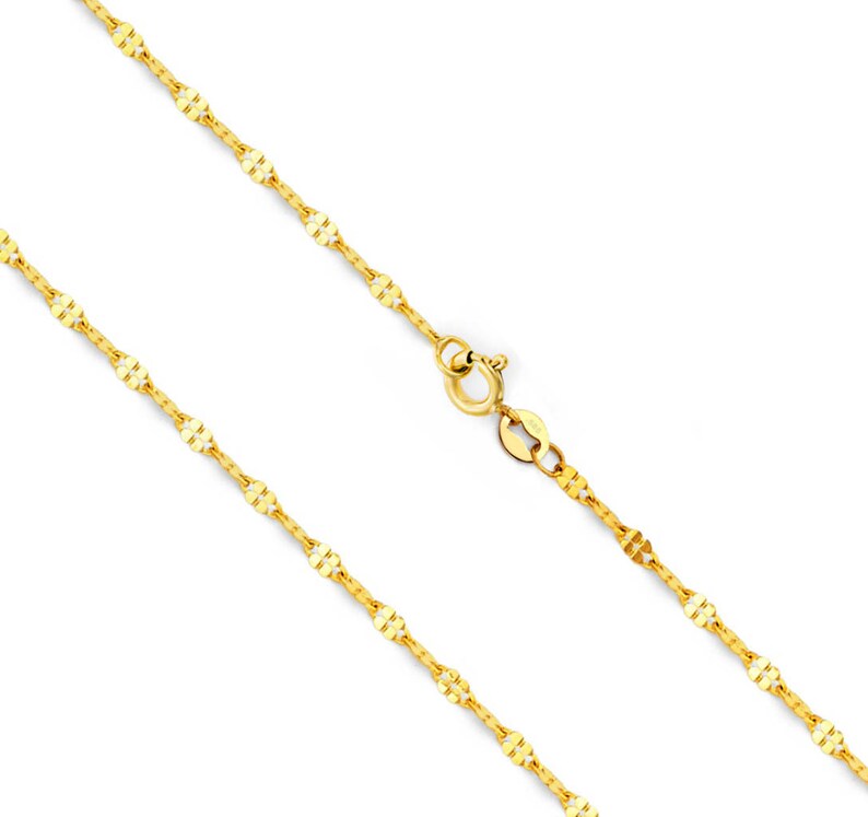 14k Box With Necklace in Rose Gold White Gold Yellow Gold Choice of Lengths 16 18 20 22 24 30 and Variety of mm Options