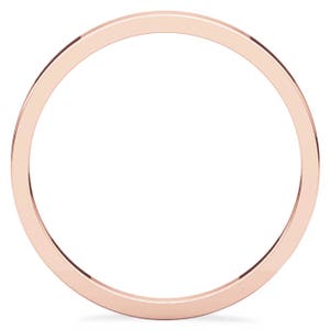 Op de afbeelding: Een eenvoudige, gepolijste ros&eacute;gouden ring.